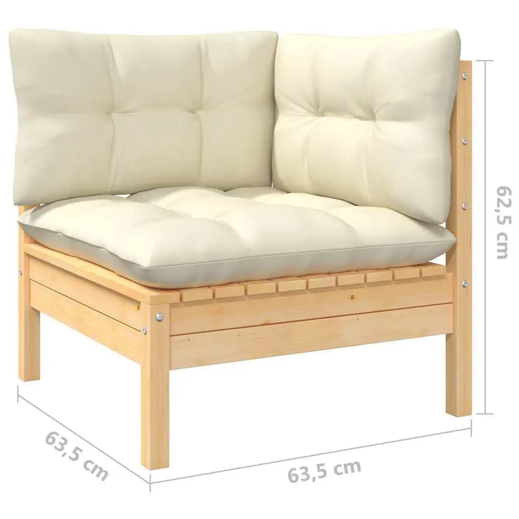 14-Piece Garden Lounge Set in Solid Pinewood