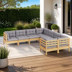 Sturdy 8 Piece Garden Lounge Set for Outdoor Comfort