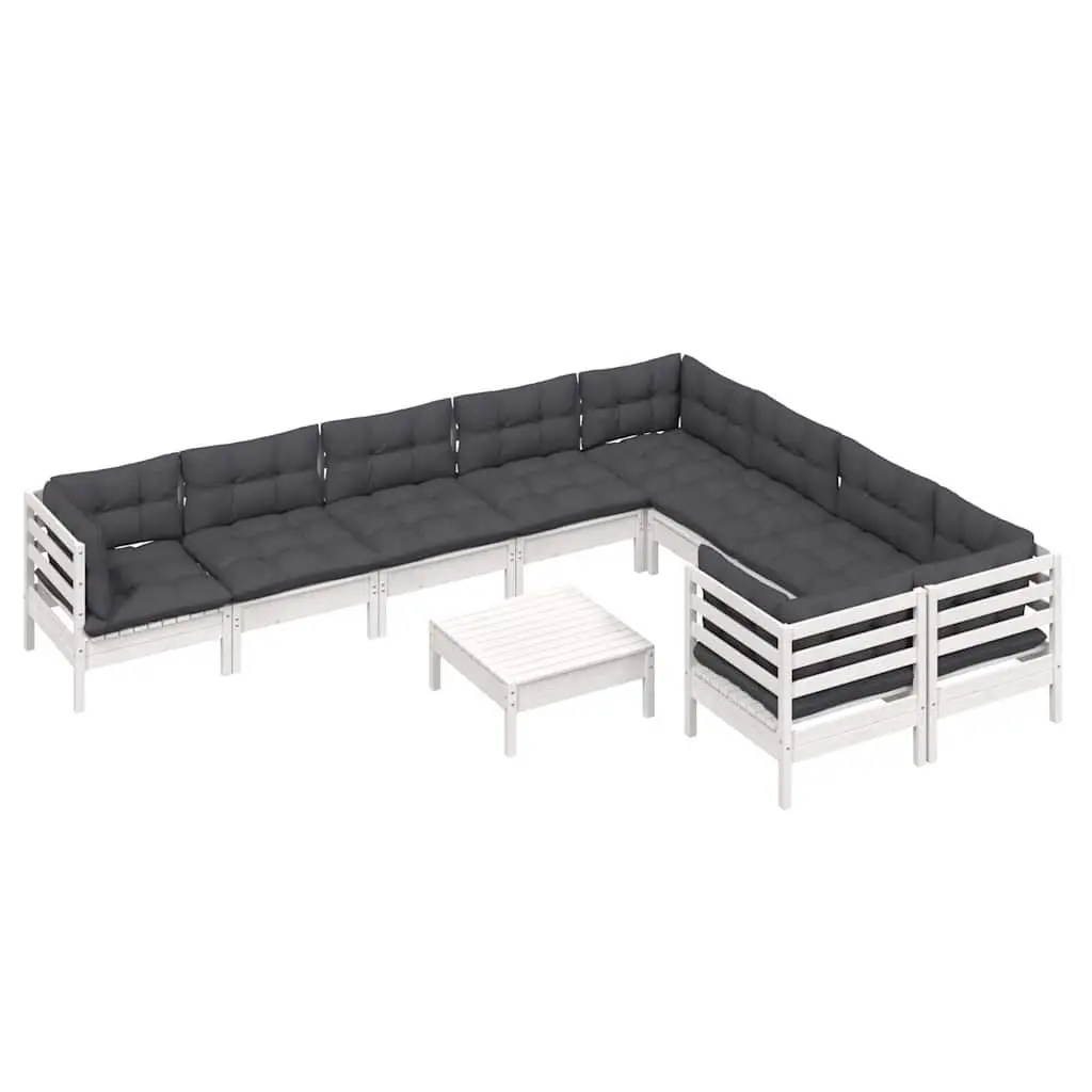 Modular 10-Piece Outdoor Lounge Set with Cushions