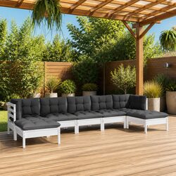 Durable 7 Piece Outdoor Lounge Set with Cushions