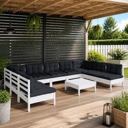 Premium 10-Piece Modular Garden Lounge Set with Cushions