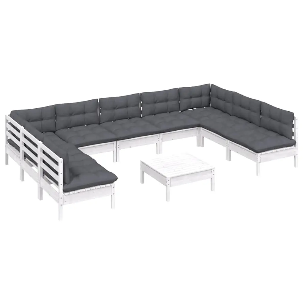 10-Piece Modular Garden Lounge Set with Cushions