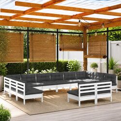 Premium 12 Piece White Patio Furniture Garden Lounge Set