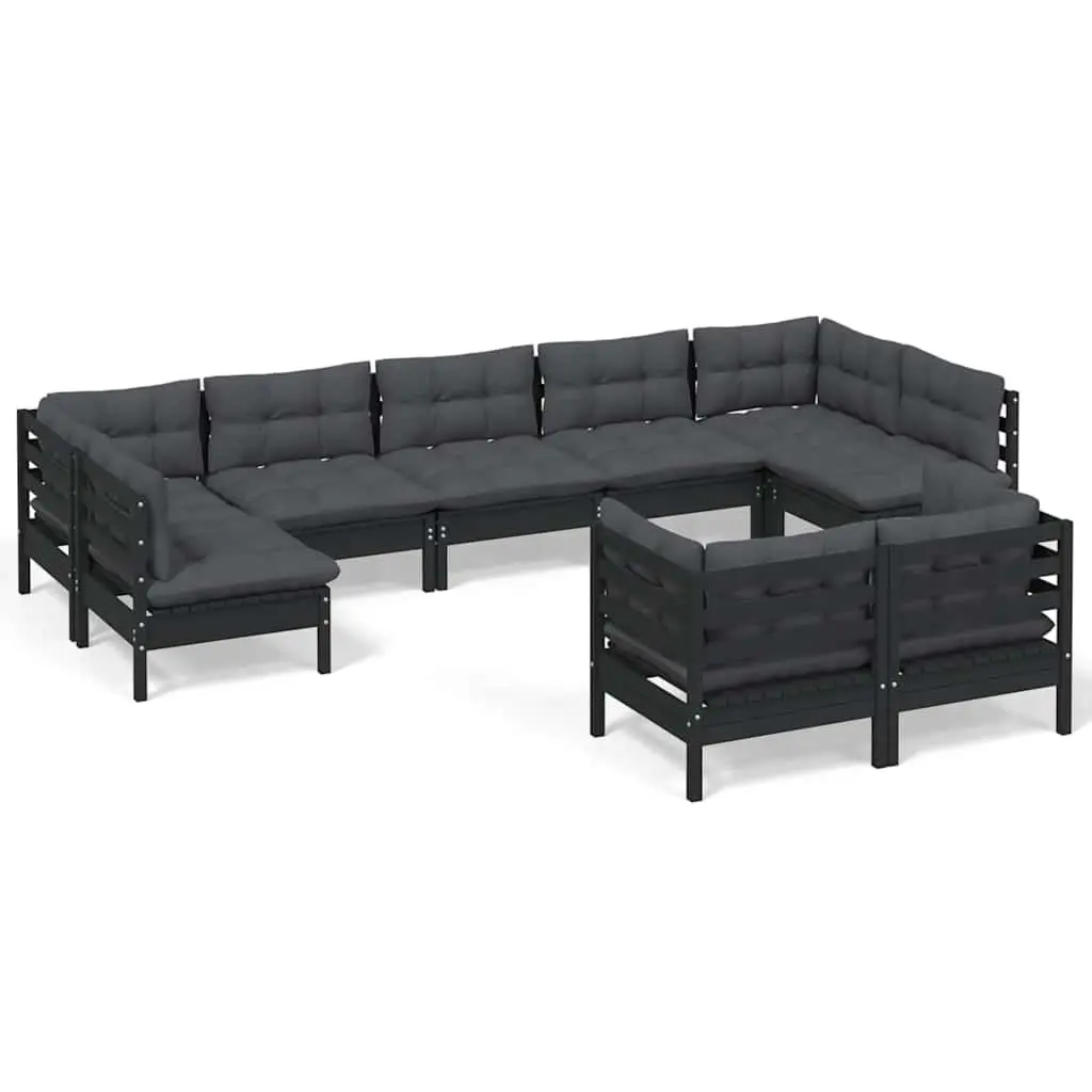 9 Piece Modular Garden Lounge Set with Cushions