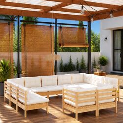 Outdoor Patio Furniture 11-Piece Modular Garden Lounge Set