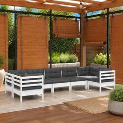 Sturdy 7 Piece Outdoor Lounge Set with Cushions