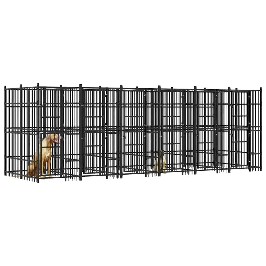 Steel Dog Kennel Outdoor Run for Safe Play