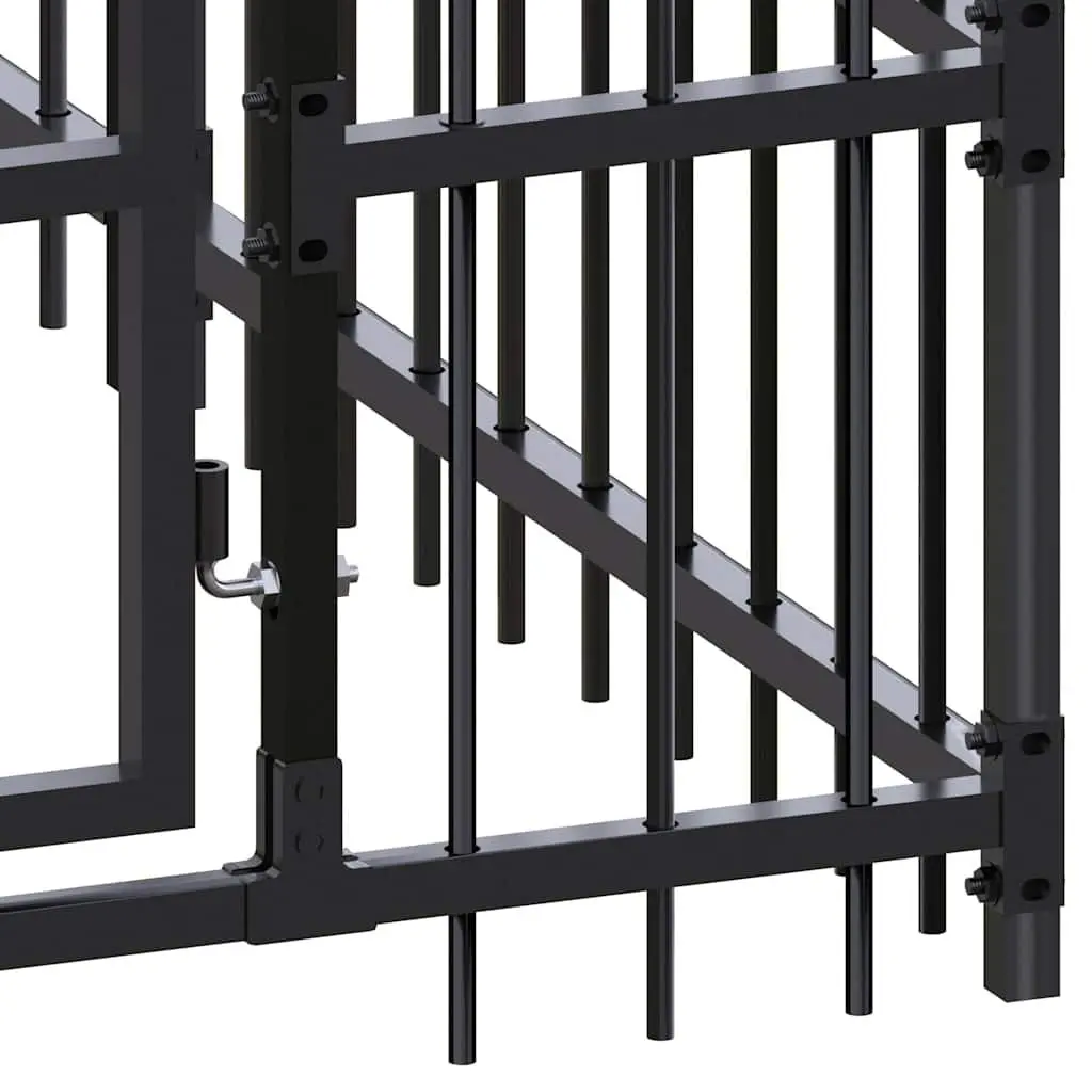 Steel Outdoor Dog Kennel with Roof