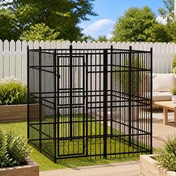 Durable Outdoor Steel Dog Kennel Exercise Pen 3.69m²