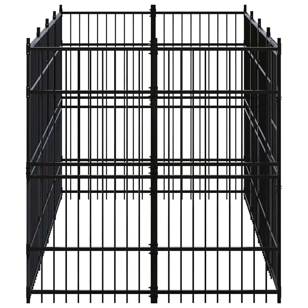 Outdoor Dog Kennel with Lockable Steel Door for Safety