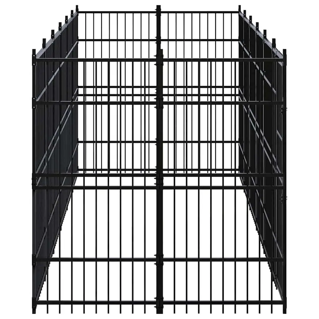 Large Black Steel Dog Kennel Outdoor Exercise Pen