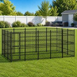 Large Outdoor Dog Kennel for Safe Play and Exercise