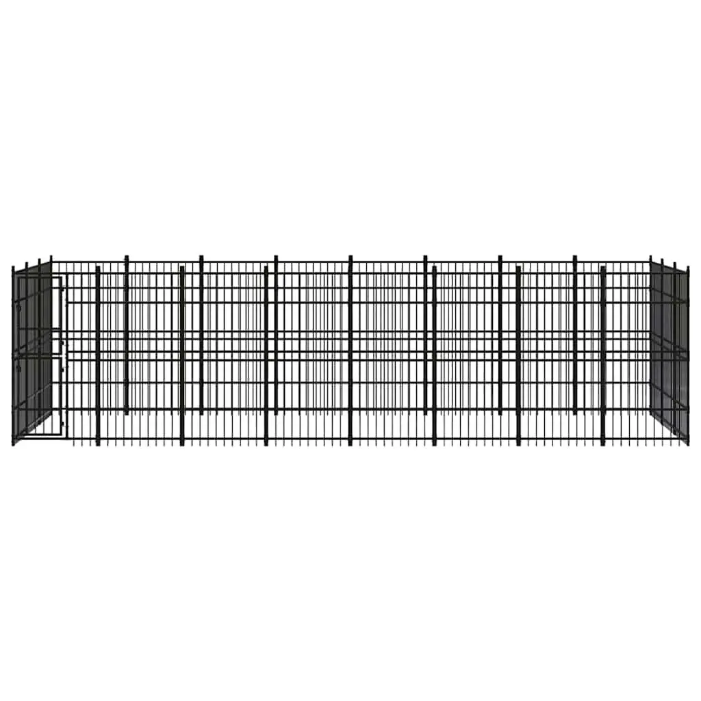 Outdoor Steel Dog Kennel with Spacious Play Area
