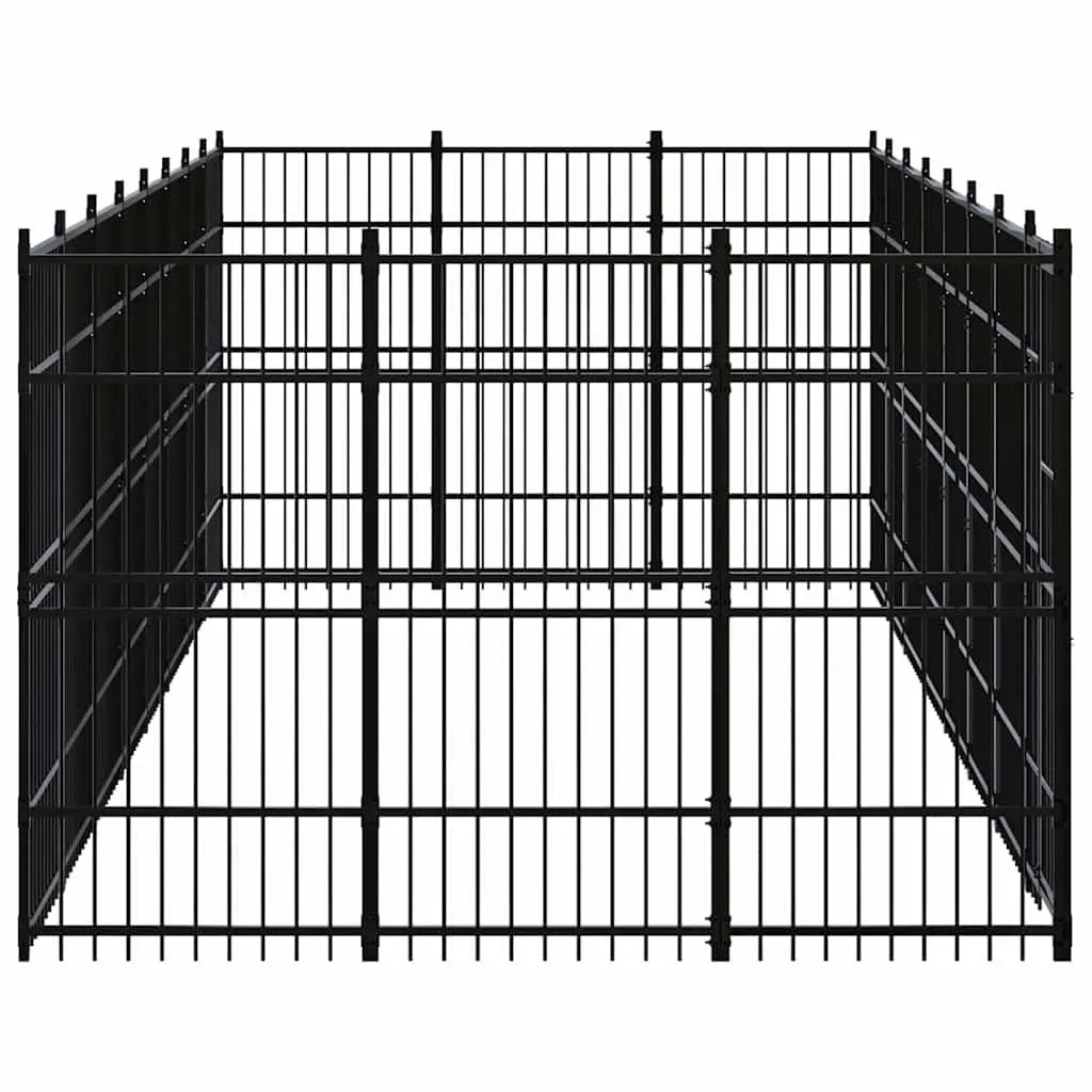 Outdoor Steel Dog Kennel with Spacious Play Area