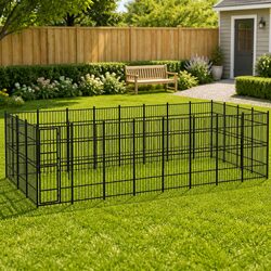 Durable Outdoor Steel Dog Kennel for Safe Play