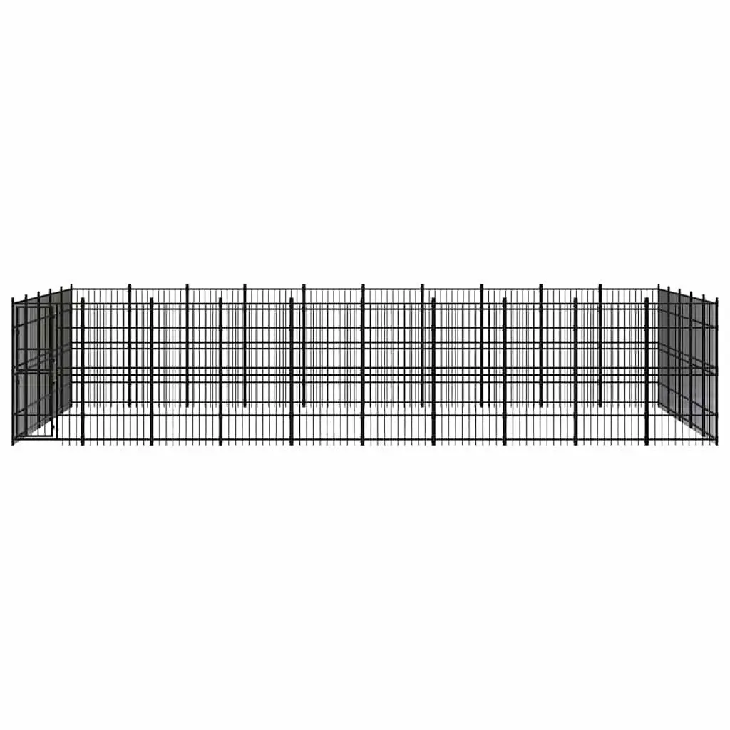 Dog Kennel Steel Large Outdoor Black Exercise Run Enclosure Training Play Space