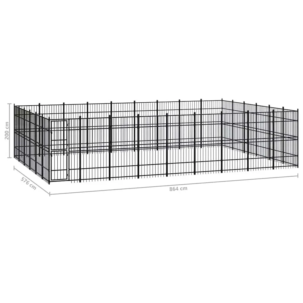 Outdoor Dog Kennel with Secure Lockable Door