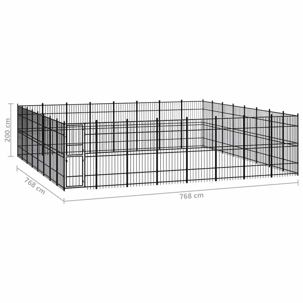 Large Outdoor Dog Kennel with Secure Lockable Door