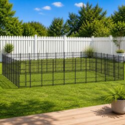 Durable Steel Outdoor Dog Kennel for Play and Training
