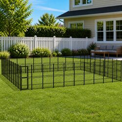 Large Outdoor Dog Kennel with Steel Enclosure