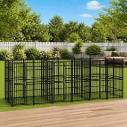 Durable Outdoor Dog Kennel with Steel Construction