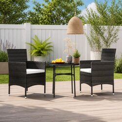 Durable 3 Piece Outdoor Dining Set for Patio and Garden