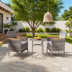 Durable 3 Piece Outdoor Dining Set for Garden & Patio