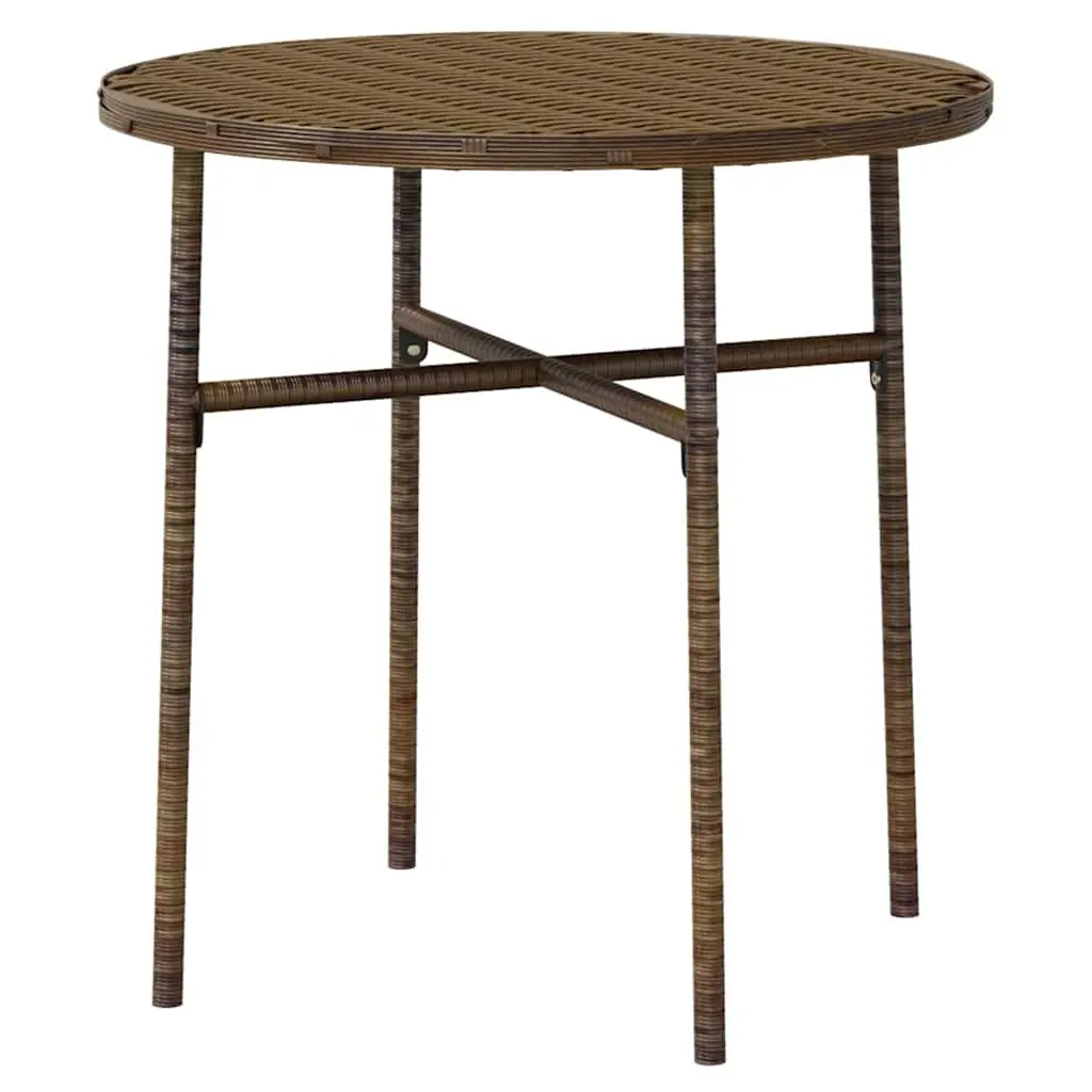 Brown Poly Rattan 3 Piece Garden Dining Set