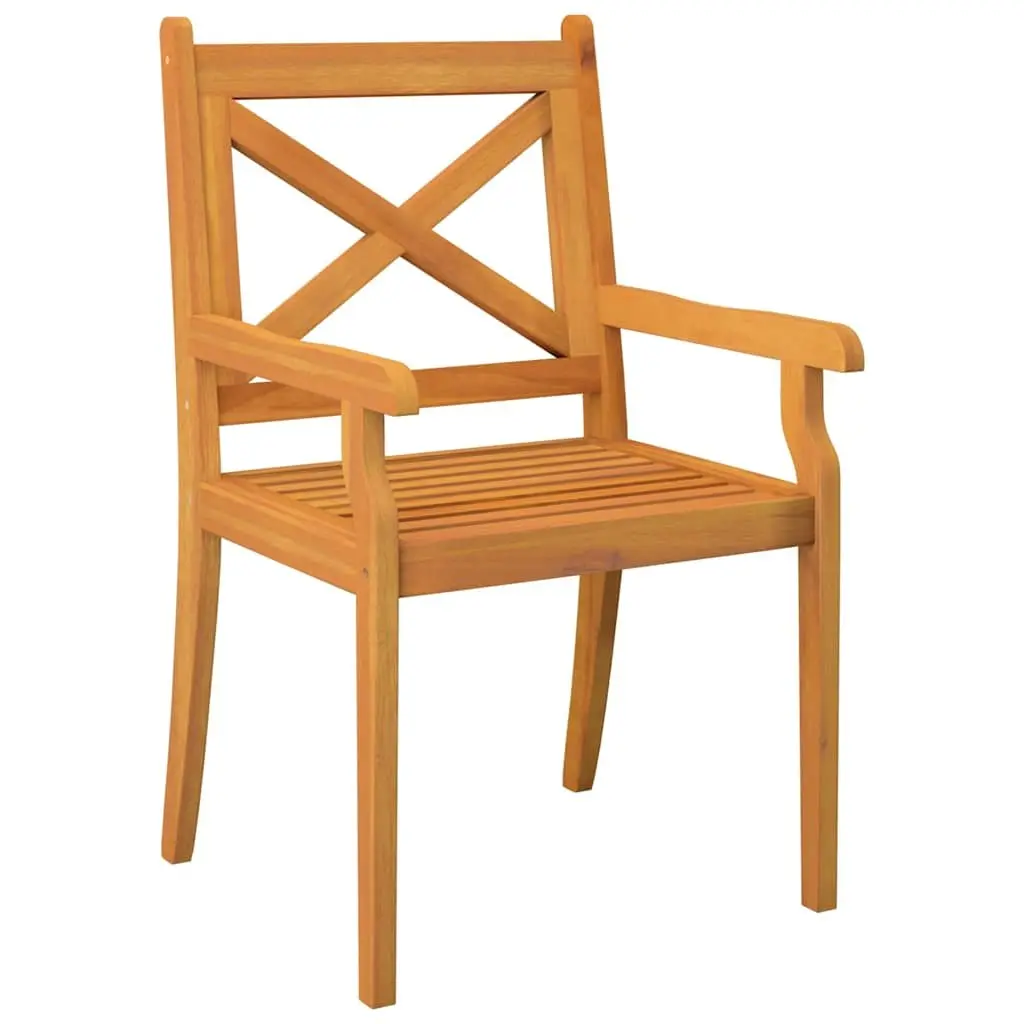 6-Piece Solid Wood Outdoor Dining Chair Set