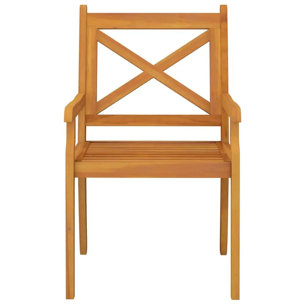 6-Piece Solid Wood Outdoor Dining Chair Set