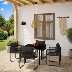 Sturdy 5 Piece Garden Dining Set for Outdoor Comfort