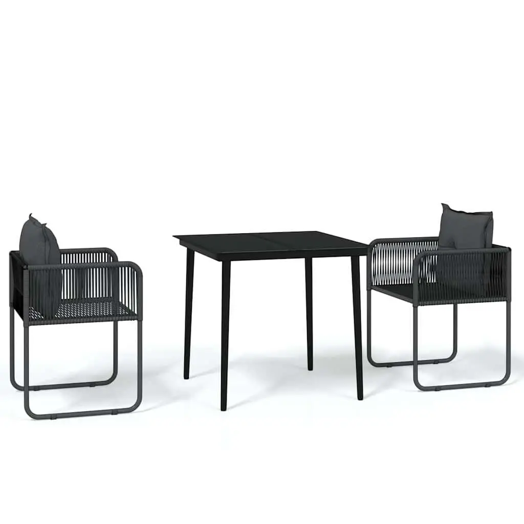 3-Piece Garden Dining Set with Durable Build