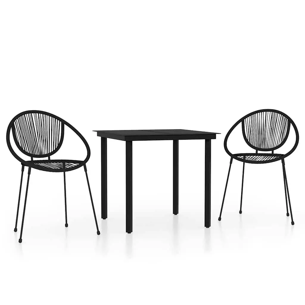 3-Piece Garden Dining Set for Outdoor Use