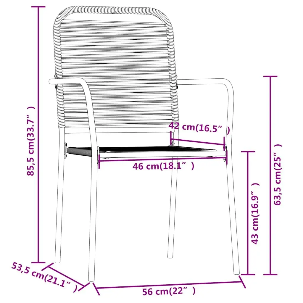 5-Piece Garden Dining Set with Durable Steel Frame