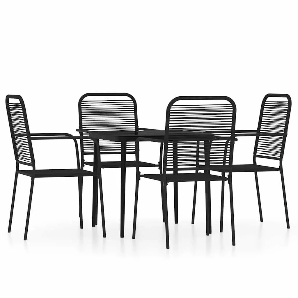 5 Piece Outdoor Dining Set with Durable Steel Frame