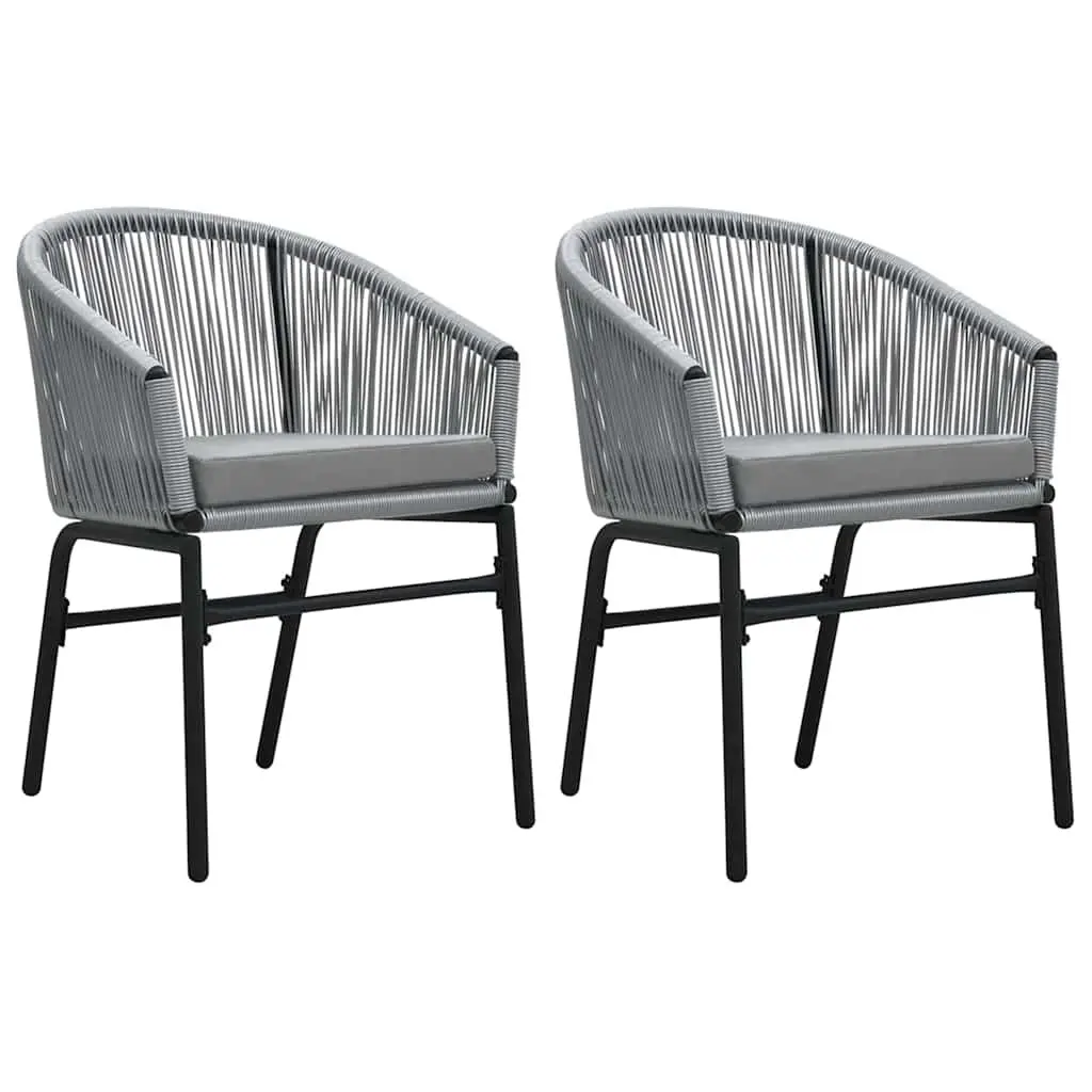 3 Piece Garden Dining Set Steel Glass Grey Outdoor Patio Furniture