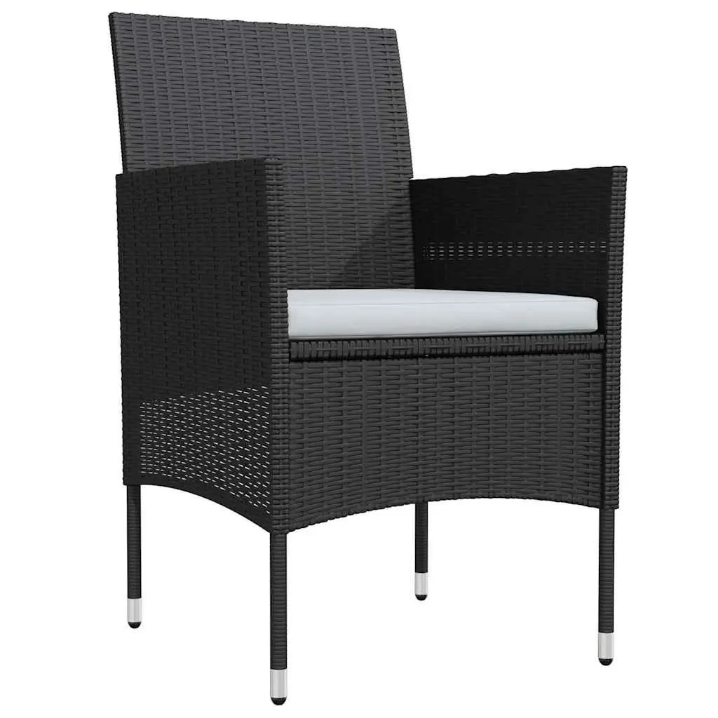 5 Piece Garden Dining Set with Rattan Chairs