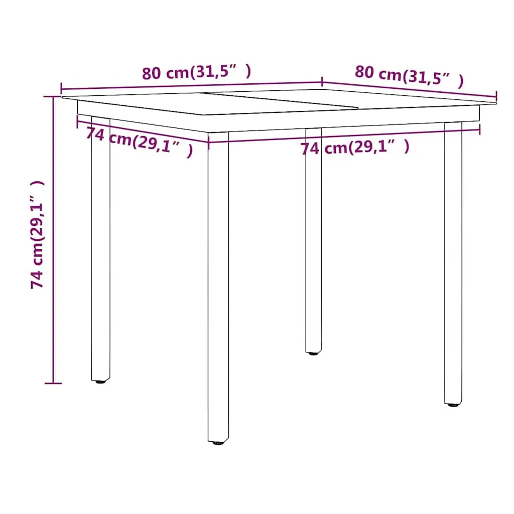 Garden Dining Set Powder-coated Steel Water-resistant PE Rattan 3 Piece Beige Black