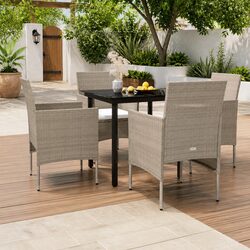 Premium 5-Piece Garden Dining Set with Cushions