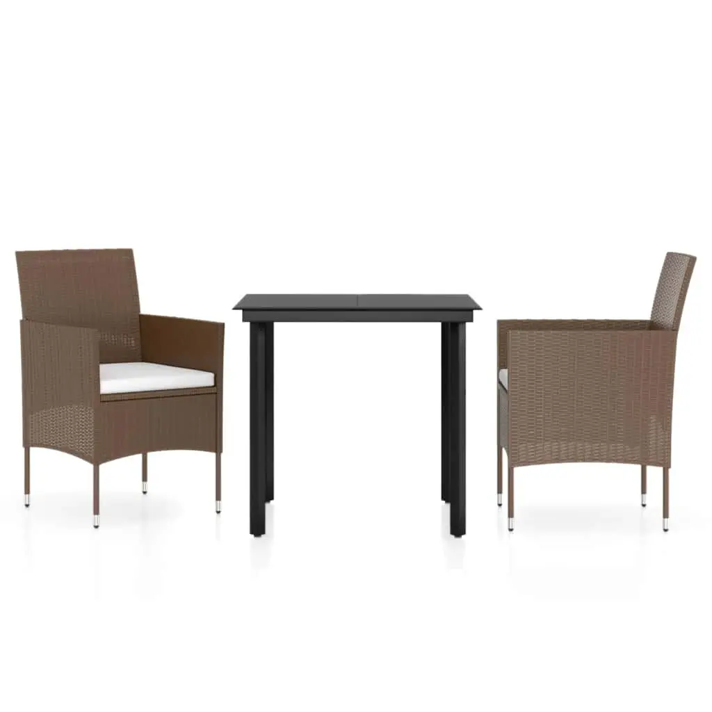 3-Piece Garden Dining Set with Cushions