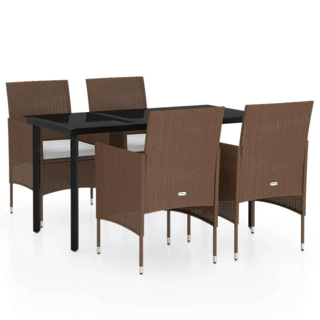 5-Piece Outdoor Dining Set with Cushions