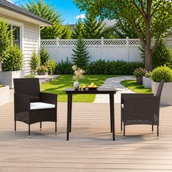 Durable Black Garden Dining Set for Outdoor Spaces