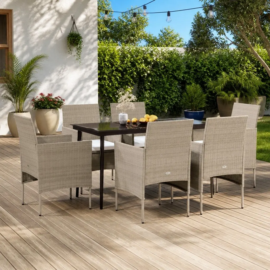 7-Piece Garden Dining Set for Outdoors