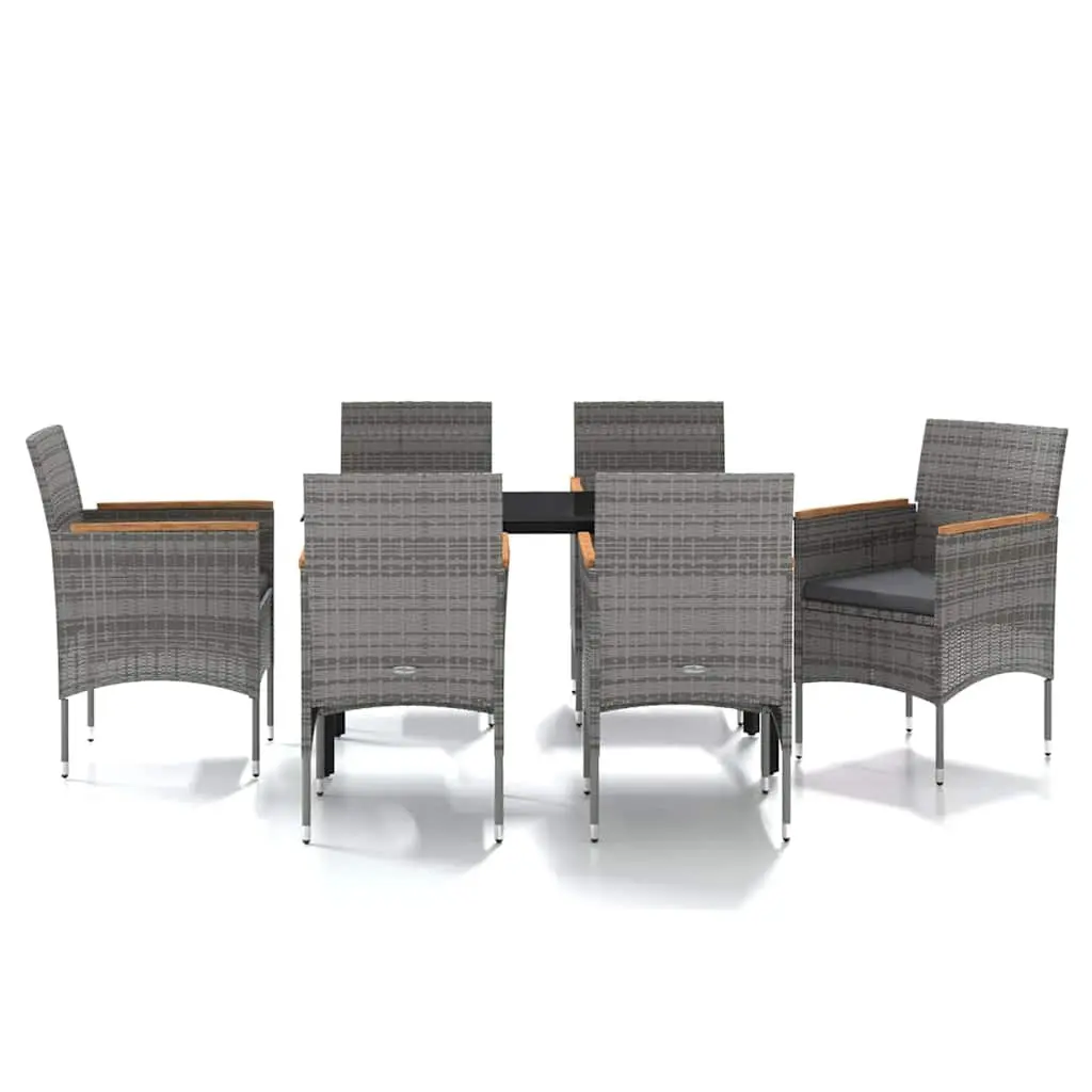 7 Piece Outdoor Dining Set with Cushions