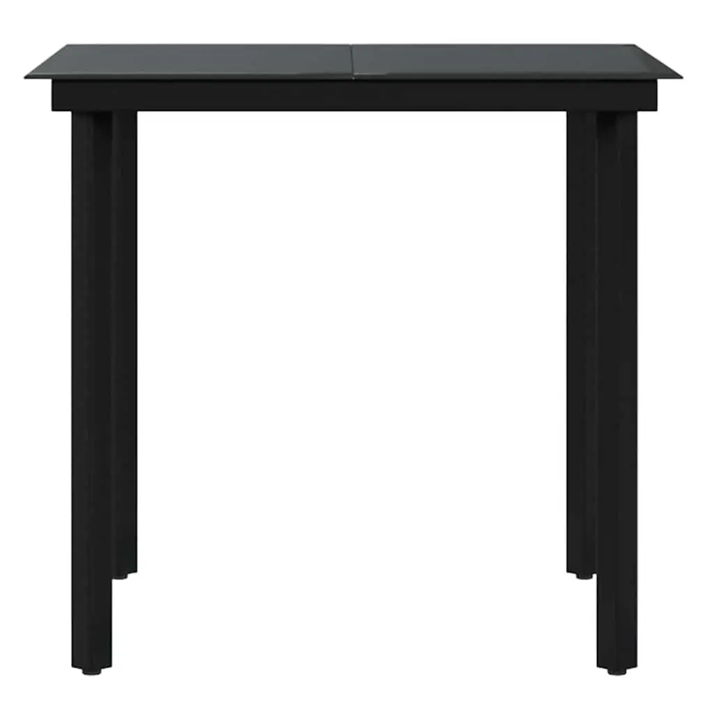 3 Piece Outdoor Dining Set with Grey Glass Table