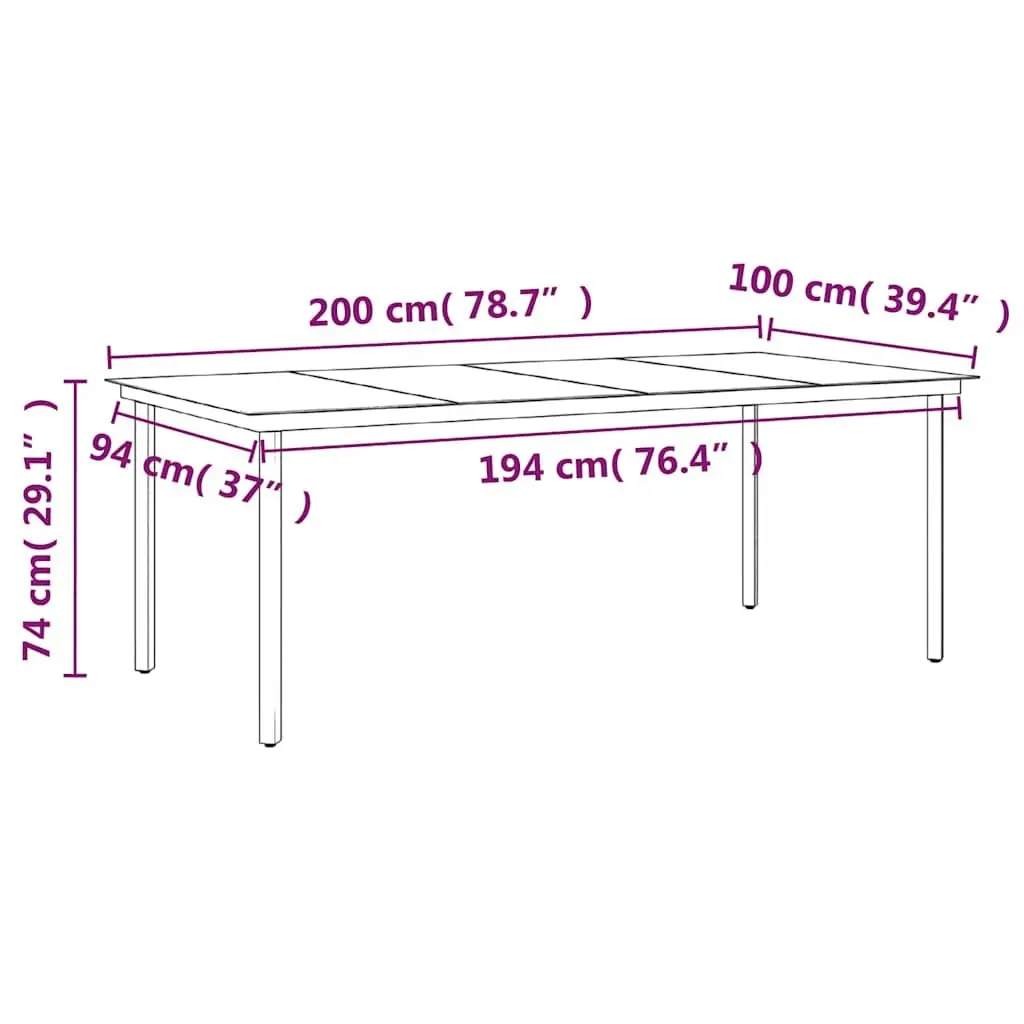 9 Piece Grey and Black Outdoor Dining Set