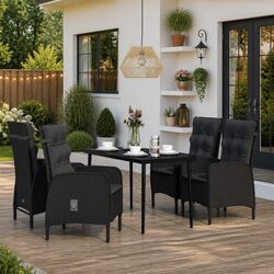 Sturdy 5 Piece Outdoor Dining Set with Cushions