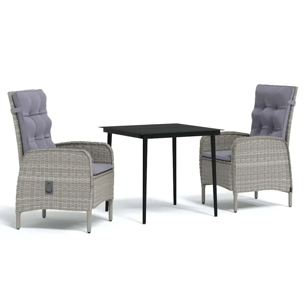 3-Piece Outdoor Dining Set with Cushions