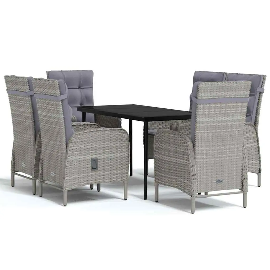 7 Piece Outdoor Dining Set with Cushions