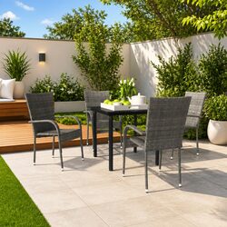 Sturdy 5 Piece Garden Dining Set for Outdoors